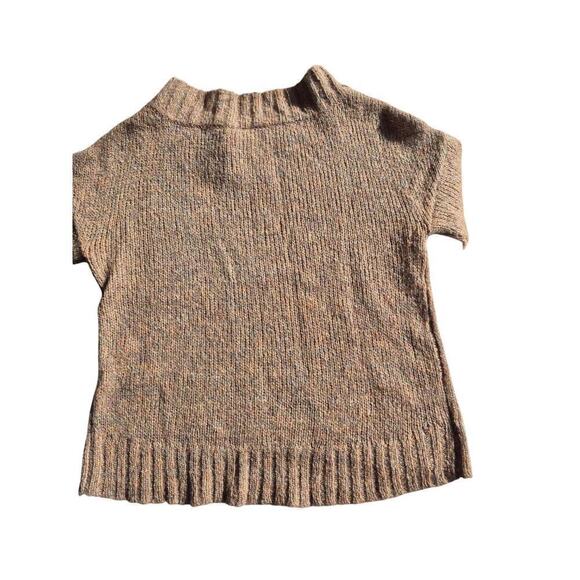 LOFT M Lightweight Heathered Neutral Beige Half Sleeve Mohair Blend Sweater - Picture 8 of 9